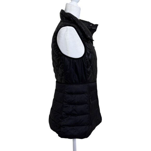 Calvin Klein Performance Down Puffer Vest Black Full Zip Womens Size S - Picture 2 of 7